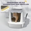 Afbeelding van PawHut kattenbak met lade - 52,4L x 41,3B x 39,8H cm - wit