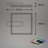 Afbeelding van BRILONER FRAME - Plafondlamp met afstandsbediening en RGB-kleurwisseling - 57 x 48 x 8,5 cm
