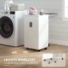 Afbeelding van HOMCOM Strijkplankkast van spaanplaat, 100% polyester - Wit - 99,5L x 43B x 83H cm