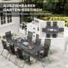 Afbeelding van Outsunny Aluminium Gartentafel in Grijs
