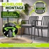 Afbeelding van tillvex® 2-delige Stapelbare Tuinstoelen Weerbestendig met Armleuning