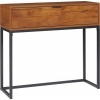 Afbeelding van HOMCOM Console Tafel - Spaanplaat, Staal - 80L x 30B x 76H cm - Natuurlijk Hout