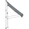 Afbeelding van Outsunny Klemzonwering met handkruk, hoogteverstelbaar 200 cm, Groen/Wit
