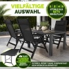 Afbeelding van tillvex® Tuinstoel Hoge Rug met Armleuningen & Neksteun | Inklapbare, Weerbestendige Campingstoel