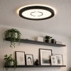 Afbeelding van BRILONER - LED Plafondlamp met backlight decoratie 12W 4000K Ø 19cm wit-zwart kunststof