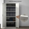 Afbeelding van HOMCOM archiefkast - staal - 80 L × 40 B × 180 H cm - wit