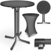 Afbeelding van tillvex® Gastro statafel, inklapbaar, 80 cm diameter, met hoes, weerbestendig, voor binnen en buiten