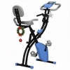 Afbeelding van HOMCOM Hometrainer van staal, ABS - 105L x 48B x 118H cm - Blauw en Zwart