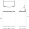 Afbeelding van Brabantia Bo Touch Bin Prullenbak - 60 liter - 1 vak - Mineraal Betongrijs