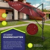 Afbeelding van Tillvex® Premium aluminium parasol 330 cm met hoes en windbescherming | 360° draaibaar en kantelbaar