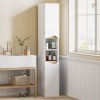 Afbeelding van Homcom Badkamerkast - Spaanplaat - 34,6L x 30B x 180,5H cm - Wit