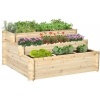 Afbeelding van Outsunny verhoogde plantenbak van dennenhout - natuurlijk hout
