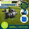 Afbeelding van tillvex® Filterpomp voor Zwembad met Timer 7.000L/u & 250W | Zelfinzuigend voor 22m³ Zwembaden