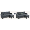 Afbeelding van HOMCOM hoekbank - polyester - schuim - donkergrijs