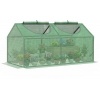 Afbeelding van Outsunny - Tuinkas - met 2 halfronde ramen - 120L x 60B x 60H cm - Groen