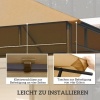 Afbeelding van Outsunny vervangend partytentdak, polyester zonbescherming, beige 3 x 3 m