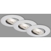 Afbeelding van BRILONER KULANA - Set van 3 draaibare inbouwspots - 5W LED - warm wit - Ø90mm - mat chroom