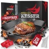 Afbeelding van KESSER® Gietijzeren Pan Vierkant 26cm Gietijzeren Braadpan Inductie | Cast Iron Pan voor Gasgrill, O
