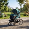 Afbeelding van PawHut Opvouwbare hondenwagen voor honden en katten tot 20 kg - Donkergroene buggy met wielen