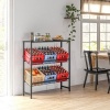 Afbeelding van HOMCOM kratjesrek - staal - 103L x 33B x 113,5H cm - zwart