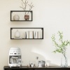 Afbeelding van Homcom Opbergplank - Staal - 60L x 12B x 21H cm - Zwart