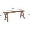 Afbeelding van Mica Decorations Bold Houten Bankje - L108 x B20 x H37 cm - Gerecycled Hout - Bruin