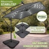 Afbeelding van tillvex® Rechthoekige Aluminium Parasol Ø 330 cm met LED en Afdekking, 360° Draaibaar
