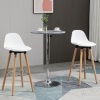 Afbeelding van HOMCOM barkruk - kunstleer - beukenhout - 38,5B x 42,5L x 91H cm - wit
