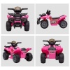 Afbeelding van HOMCOM mini elektrische quad voor kinderen 18-36 maanden - roze kinder ATV met LED koplamp