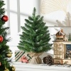 Afbeelding van HOMCOM tafelkerstboom - Ø44x60 cm - linnen/PVC/cement