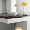 Afbeelding van Relaxdays 3L pedaalemmer voor badkamer met bamboe deksel en uitneembare binnenemmer, wit