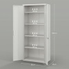 Afbeelding van HOMCOM archiefkast - staal - 80 L × 40 B × 180 H cm - wit