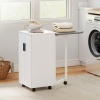Afbeelding van HOMCOM Strijkplankkast van spaanplaat, 100% polyester - Wit - 99,5L x 43B x 83H cm