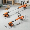 Afbeelding van Outsunny Accu-grastrimmer 21 V met 2 x 4,0 Ah lader, 25 cm maaibreedte, telescopische handgreep