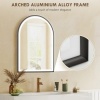 Afbeelding van HOMCOM Badkamerspiegel - Gehard glas - 50x4x70 cm - Zwart