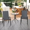 Afbeelding van Outsunny Bistronset voor buiten - Metaal, gehard glas - Ø60 x 71H cm - Donkergrijs