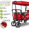 Afbeelding van TRESKO® Opvouwbare bolderkar met dak en koelvak, max. 150 kg, met rem en rubberen banden