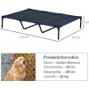 Afbeelding van PawHut Verhoogd Hondenbed met Draagtas - Zwart Hondenligbed/Sofa