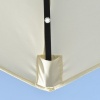 Afbeelding van Outsunny halfronde parasol - 270 x 135 x 240 cm - met LED - beige