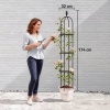 Afbeelding van Outsunny Tomatenrek van staal, kunststof - 32L x 32B x 174H cm - Zwart