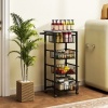 Afbeelding van HOMCOM Keukenwagen van staal en MDF, 49,5L x 31B x 91H cm, Lichtgrijs