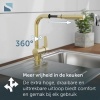 Afbeelding van SCHÜTTE LONDON Design Keukenkraan - Draaibaar - Uittrekbare Mousseur - Mat Goud