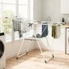 Afbeelding van Homcom Kledingdroogrek - Metaal, Kunststof - 156,5L x 61,5B x 97H cm - Wit