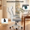 Afbeelding van HOMCOM Bureaustoel - Polyester, Kunststof - 64L x 63B x 115-125H cm - Grijs