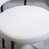 Afbeelding van HOMCOM Eetstoel van polyester en staal 51L x 51B x 76H cm Crèmewit