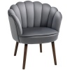 Afbeelding van HOMCOM eetkamerstoel met rugleuning - donkergrijs - 66 x 72 x 79 cm