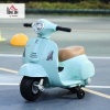 Afbeelding van HOMCOM VESPA elektrische motorfiets voor kinderen 18-36 maanden, groen, 3 km/h, met LED en geluid