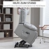 Afbeelding van HOMCOM Relaxfauteuil met afstandsbediening en zijvakken - Grijs