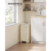 Afbeelding van Songmics pedaalemmer 30L softclose metaal zandbeige