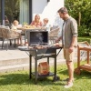 Afbeelding van Outsunny Rookoven van Metaal, Roestvrij Staal - 110L x 46,5B x 101H cm - Zwart